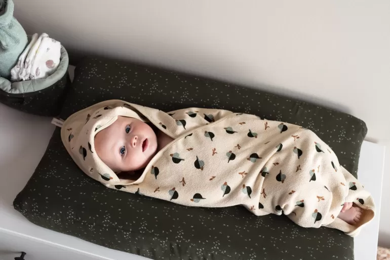 Outlet Noppies Cape De Bain Printed Duck Baby Hooded Towel - Beetle