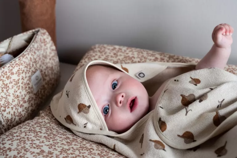 Best Noppies Cape De Bain Printed Duck Baby Hooded Towel - Indian Tan