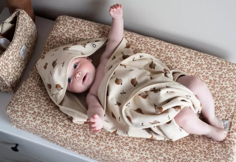 Best Noppies Cape De Bain Printed Duck Baby Hooded Towel - Indian Tan