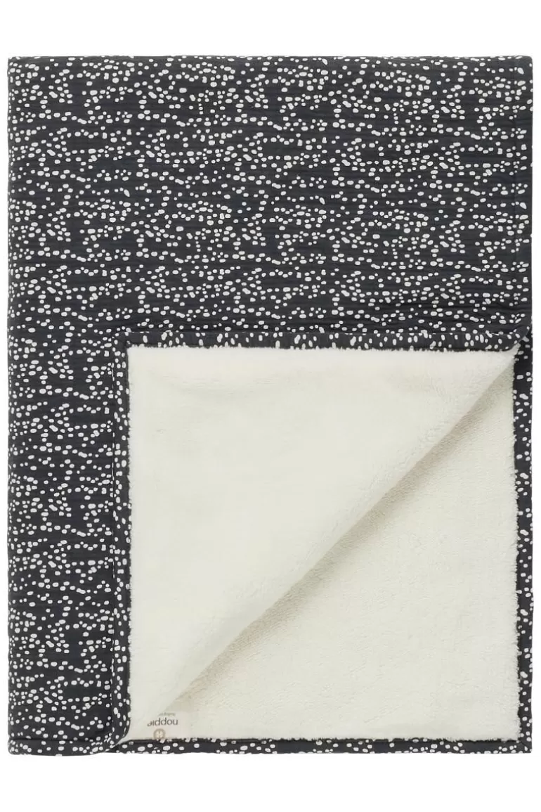 Outlet Noppies Couverture De Berceau Teddy Fancy Dot 75x100 Cm - Forged Iron