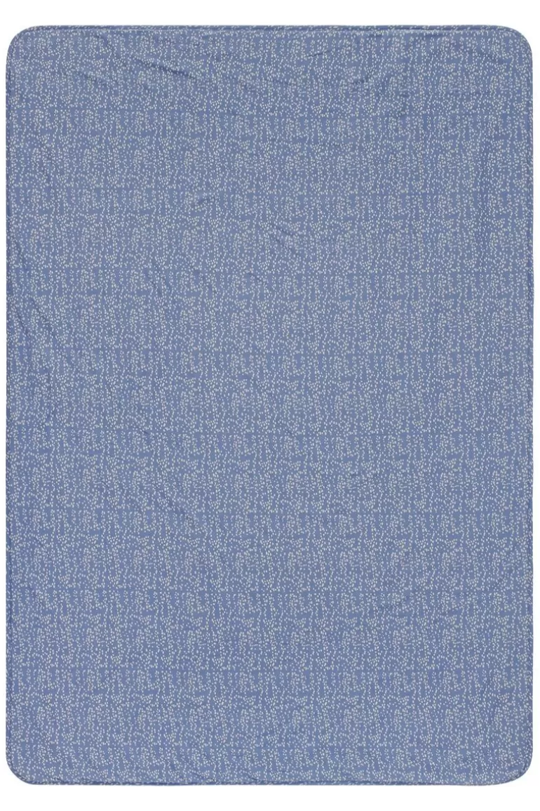Online Noppies Draps De Lit Bébé Teddy Fancy Dot Cot Blanket - Colony Blue