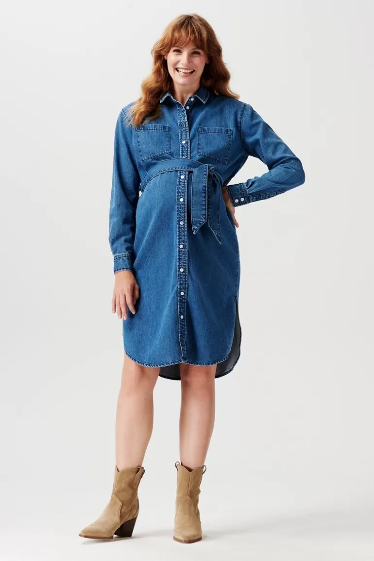 Flash Sale Noppies Robe D'allaitement Athens - Medium Blue Wash