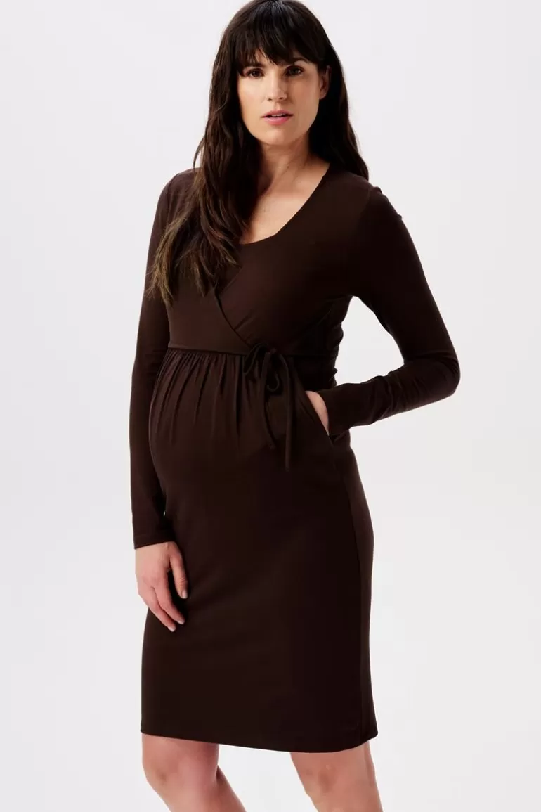 Hot Noppies Robe D'allaitement Gaja Nursing Bi-stretch Dress - Coffee Bean