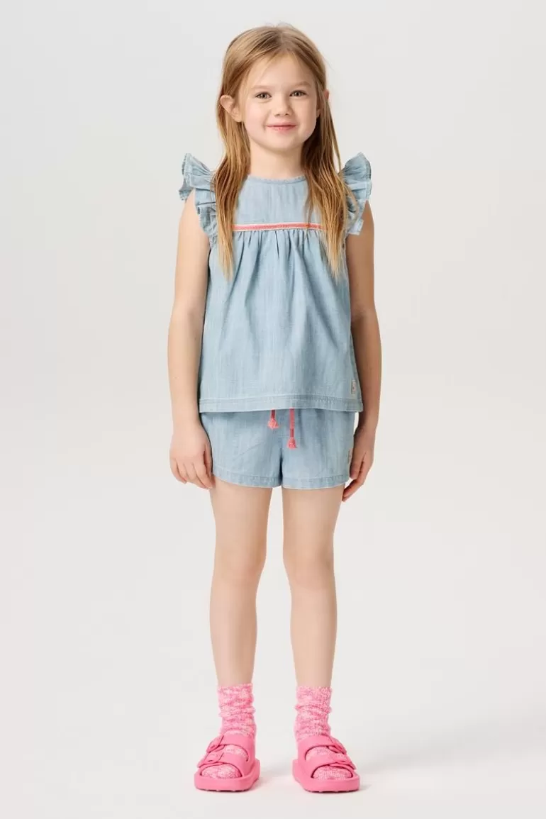 Shop Noppies Short Eleison - Light Blue Wash