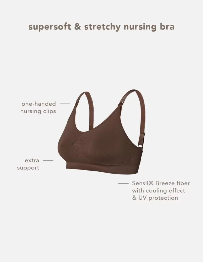 Best Noppies Soutien Gorge Allaitement Sans Couture Hura Sensil® Breeze - Coffee Bean