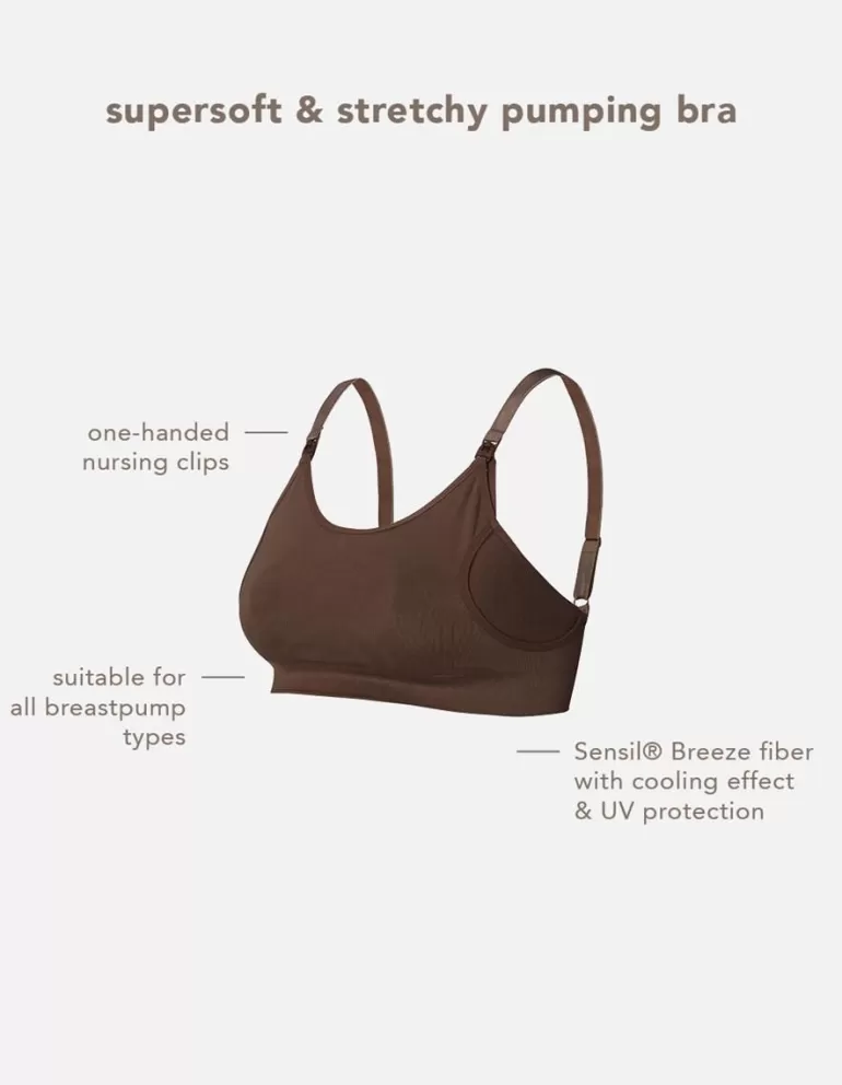 Flash Sale Noppies Soutien Gorge Allaitement Sans Couture Pumping Mae Sensil® Breeze - Coffee Bean