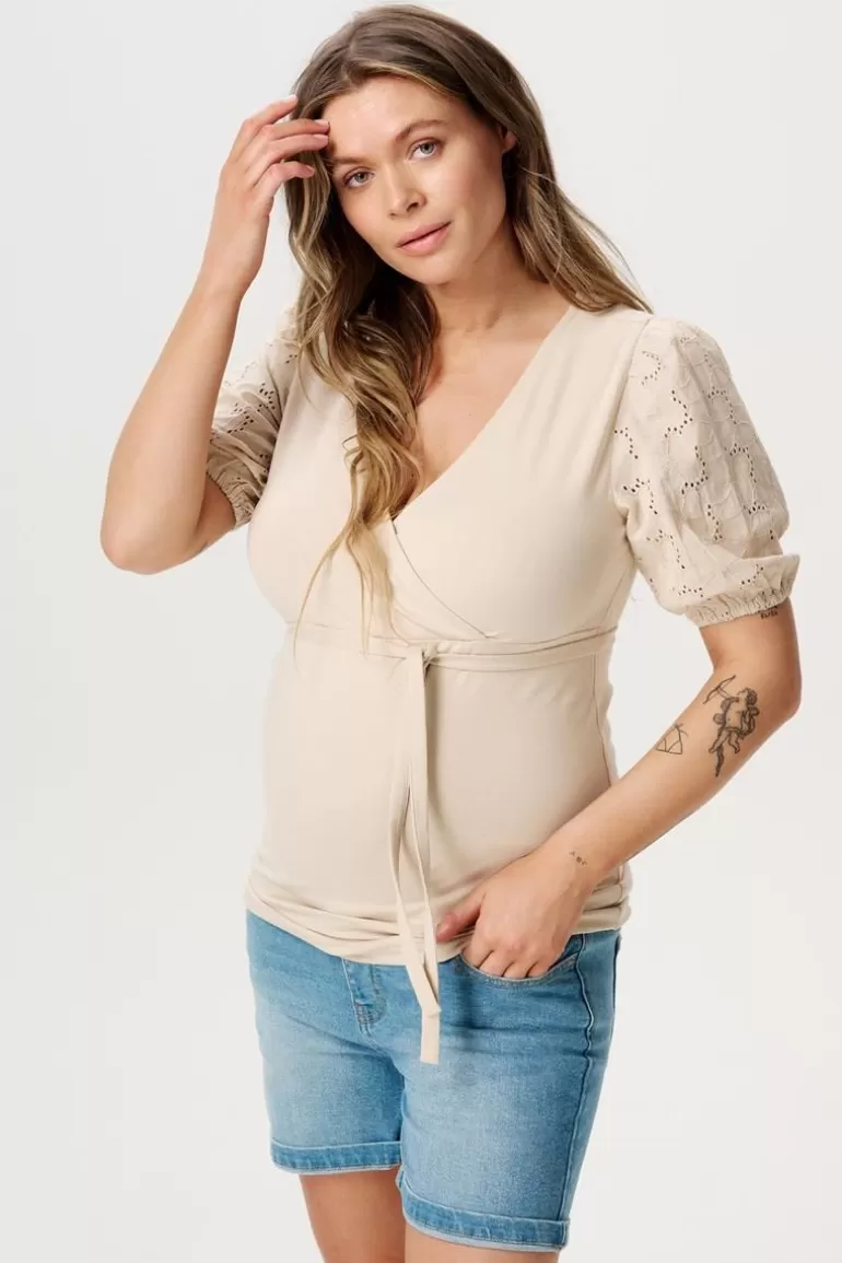 Flash Sale Noppies T-shirt D'allaitement Kayleigh - Light Sand