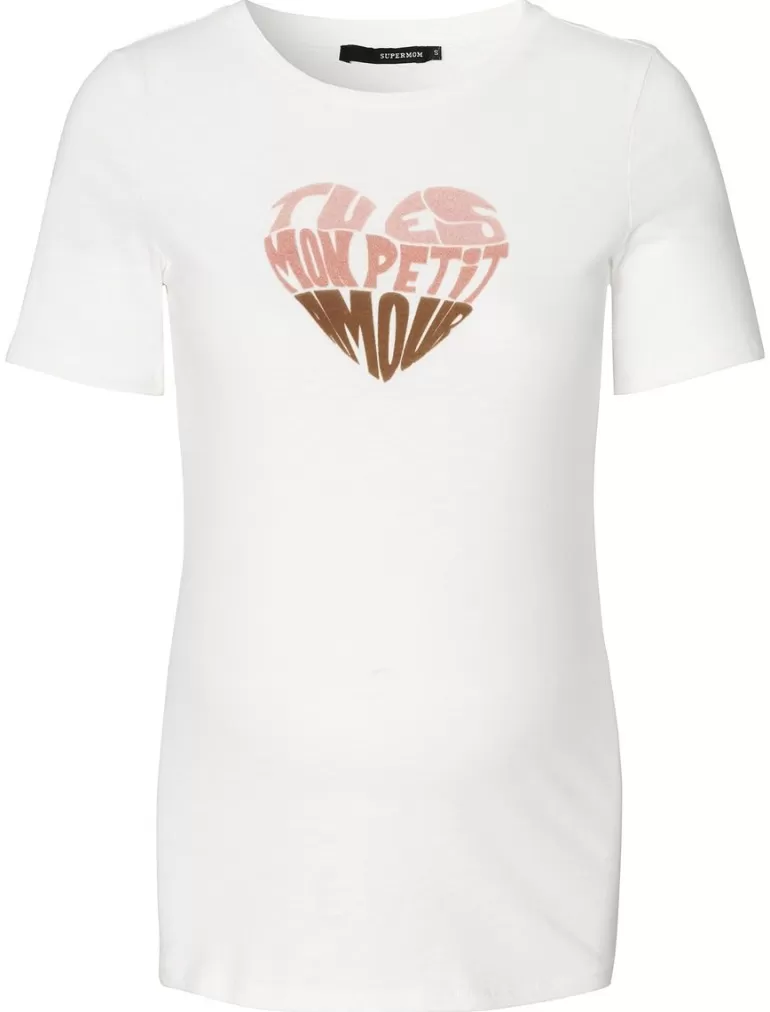 Shop Noppies T-shirt Heart - Marshmallow