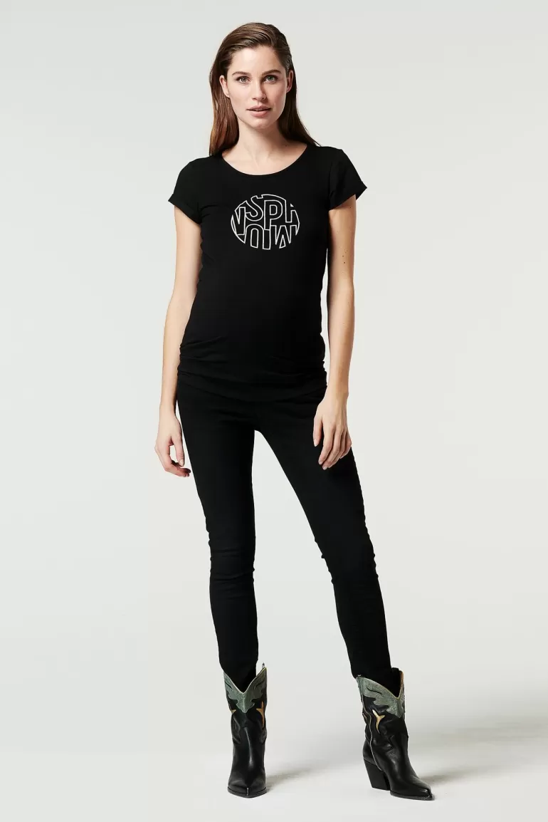 Outlet Noppies T-shirt Supermom - Black